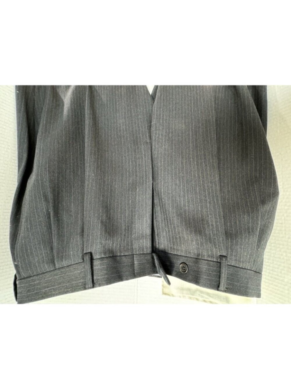 Tommy Hilfiger Mens Gray Pinstripe Wool Suit 43L W37 Colombia Business Office - Picture 10 of 11